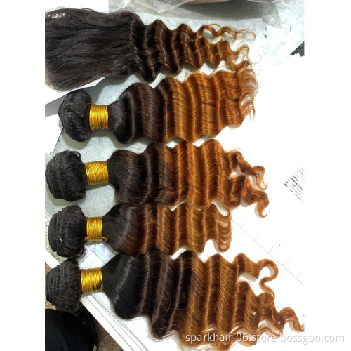 Brazilian Raw Virgin Human Hair Weaving Bundle for Women Weave Hair Extension Black Brown Body Wave